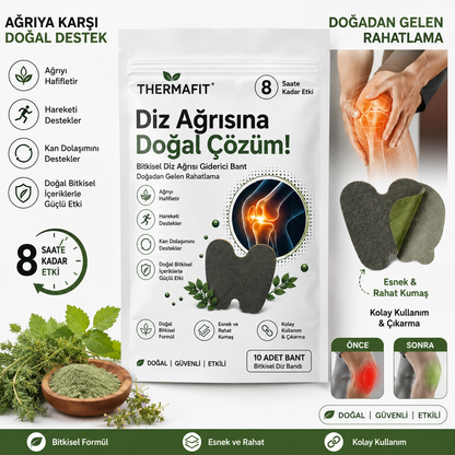 Dizlerin İçin Günlük Rahatlık Desteği 🌿 ThermaFit Bitkisel Diz Bantları
