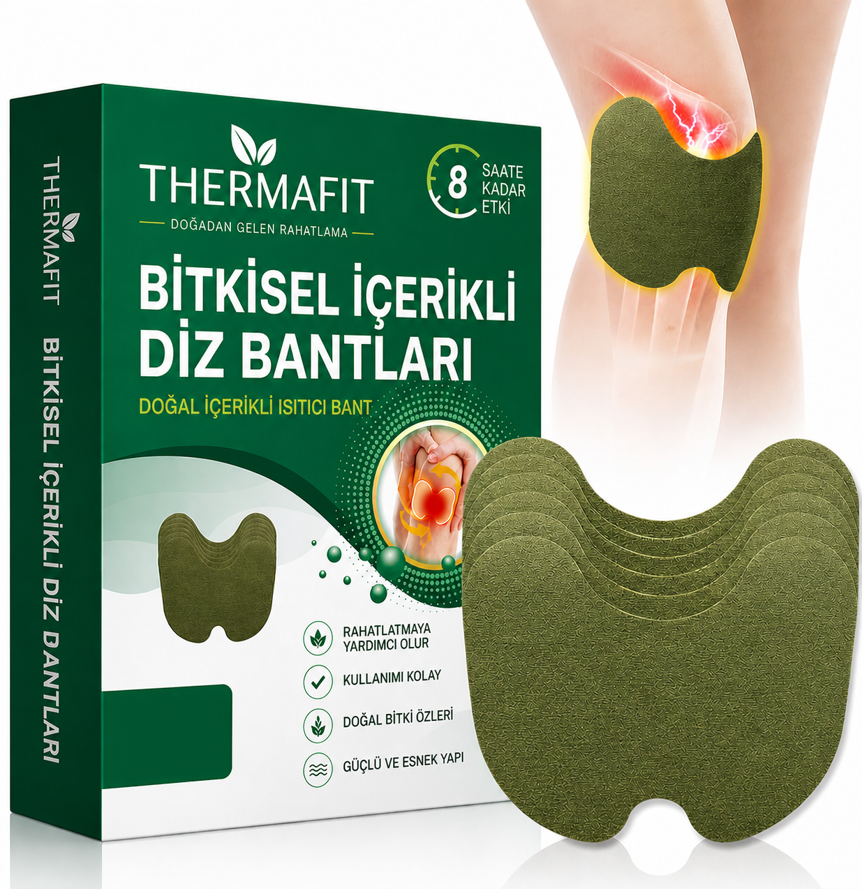 ThermaFit Bitkisel Diz Bantları – Hızlı Rahatlama Desteği