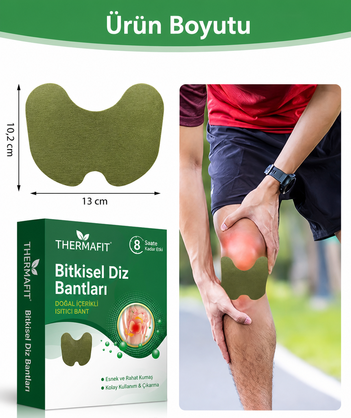 ThermaFit Bitkisel Diz Bantları – Hızlı Rahatlama Desteği